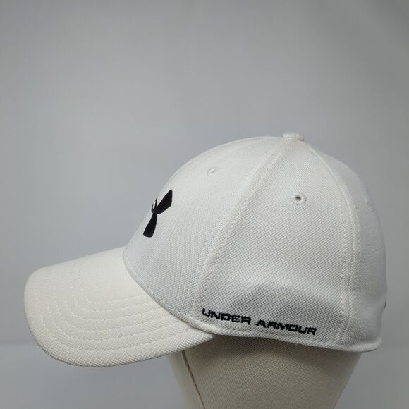 Under Armour Fitted Hat White M/L 6 Panel Banff Springs Golf Course - Picture 3 of 9
